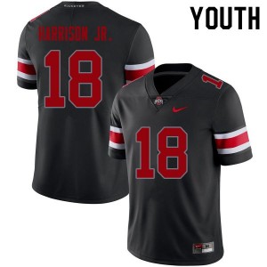 Youth Ohio State #18 Marvin Harrison Jr. Blackout Fashion Jersey 654215-852