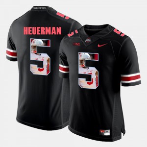 For Men OSU Buckeyes #5 Jeff Heuerman Black Pictorial Fashion Jersey 783826-581