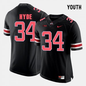 Youth(Kids) Buckeyes #34 CameCarlos Hyde Black College Football Jersey 256864-415