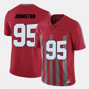 Men Buckeyes #95 Cameron Johnston Red College Football Jersey 352215-152