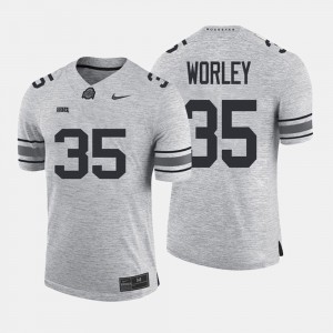 For Men Buckeye #35 Chris Worley Gray Gridiron Gray Limited Gridiron Limited Jersey 629131-363