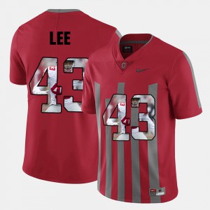 For Men's Buckeyes #43 Darron Lee Red Pictorial Fashion Jersey 948042-553