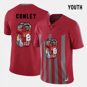 Youth OSU #8 Gareon Conley Red Pictorial Fashion Jersey 524218-197
