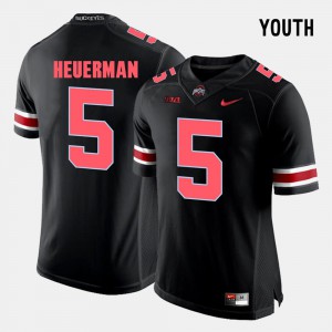 Youth Buckeyes #5 Jeff Heuerman Black College Football Jersey 929910-201