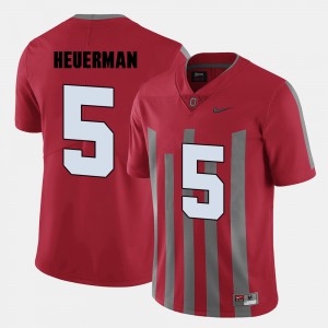 Mens Ohio State #5 Jeff Heuerman Red College Football Jersey 867723-639