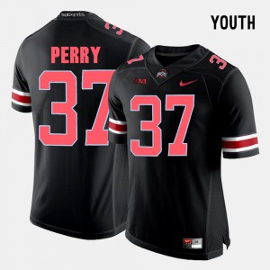 Youth OSU Buckeyes #37 Joshua Perry Black College Football Jersey 771102-689