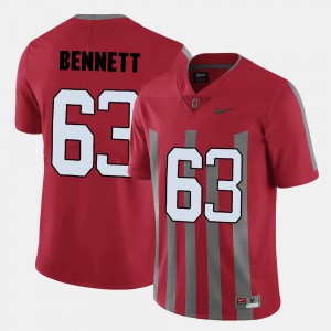 Men's Buckeyes #63 Michael Bennett Red College Football Jersey 799894-690