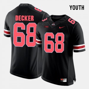 Kids OSU Buckeyes #68 Taylor Decker Black College Football Jersey 193256-362