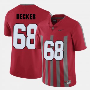Men OSU #68 Taylor Decker Red College Football Jersey 196591-116