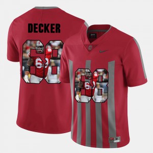 For Men Buckeye #68 Taylor Decker Red Pictorial Fashion Jersey 290901-581