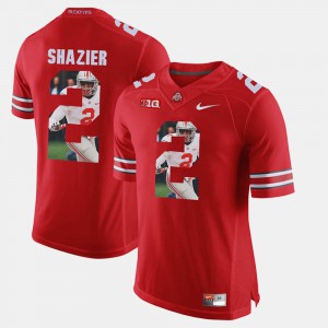 For Men Ohio State #2 Ryan Shazier Scarlet Pictorial Fashion Jersey 240786-612