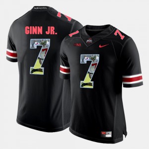 For Men's OSU #7 Ted Ginn Jr. Black Pictorial Fashion Jersey 954600-552