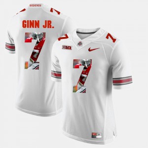 For Men Ohio State #7 Ted Ginn Jr. White Pictorial Fashion Jersey 842799-248
