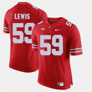 For Men Ohio State #59 Tyquan Lewis Scarlet Alumni Football Game Jersey 666454-502