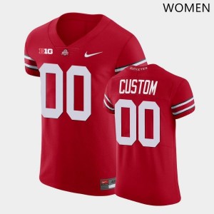 Womens Ohio State #00 Red Football College Limited Custom Jersey 654875-852